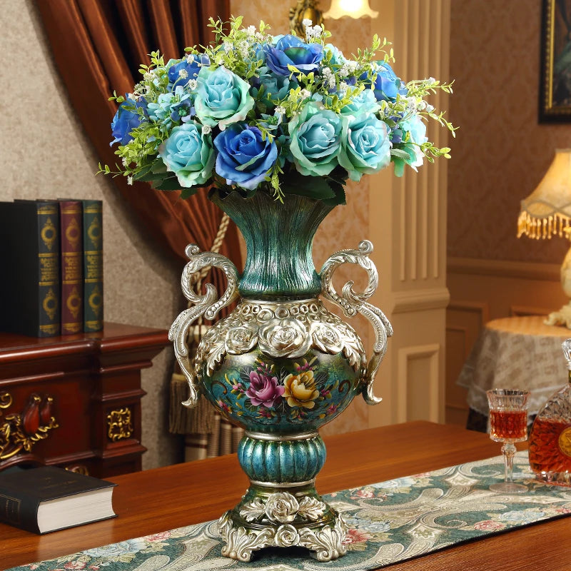 Keramik Boden-Vase in hellgrau im europäischen Stil für Wohnzimmer