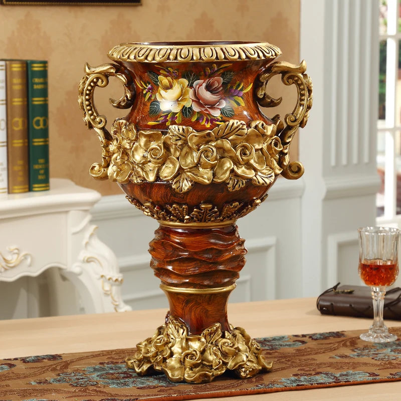 Hochwertige Keramik-Boden-Vase in Lichtgrau für moderne Interieurs