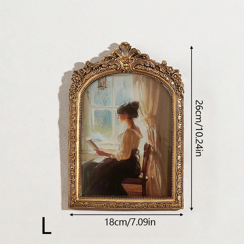 Bogenförmiger Fotorahmen – Klassisches Harzdesign – S, M, L Grössen