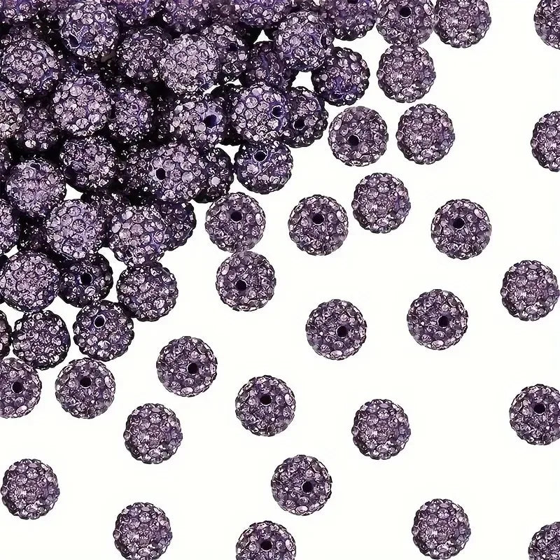 10mm tschechische Kristallperlen im Boho-Stil, mehrfarbig auf Weiss