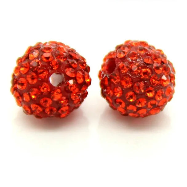 boho stil kristallperlen in dunkelpurpur, 10mm durchmesser, set aus 10 stück