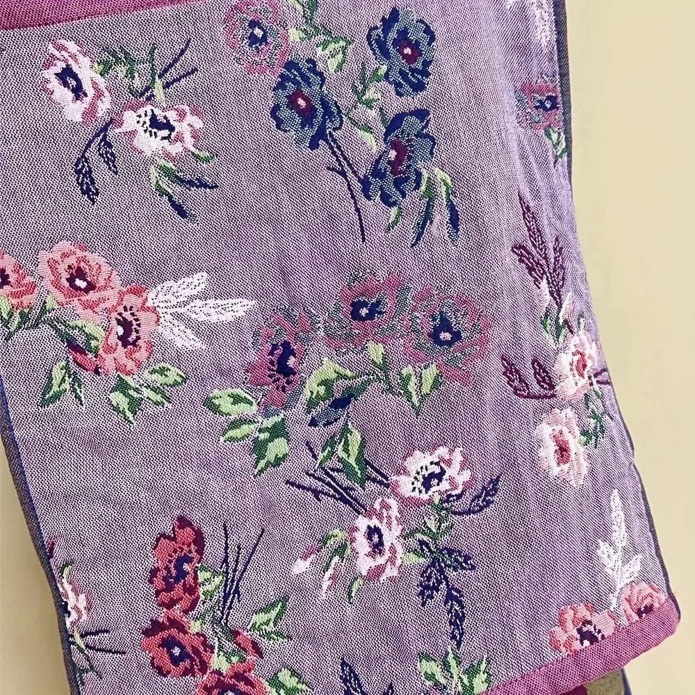 Boho Gesichts-Handtuch – Blumen Polyester-Mischung