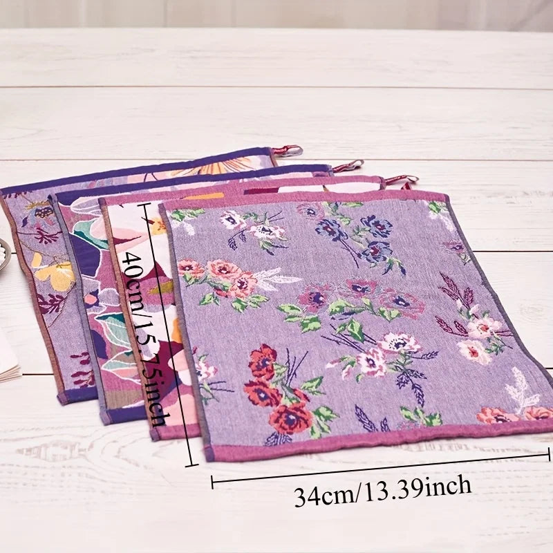 Boho Gesichts-Handtuch – Blumen Polyester-Mischung