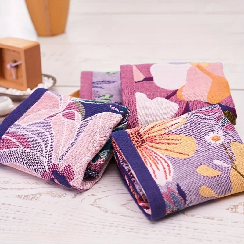 Boho Gesichts-Handtuch – Blumen Polyester-Mischung