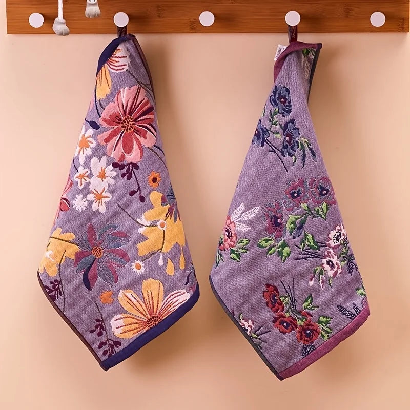 Boho Gesichts-Handtuch – Blumen Polyester-Mischung