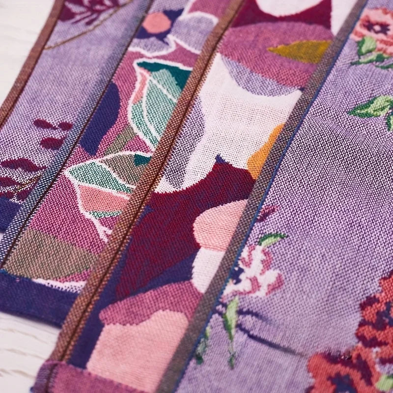 Boho Gesichts-Handtuch – Blumen Polyester-Mischung