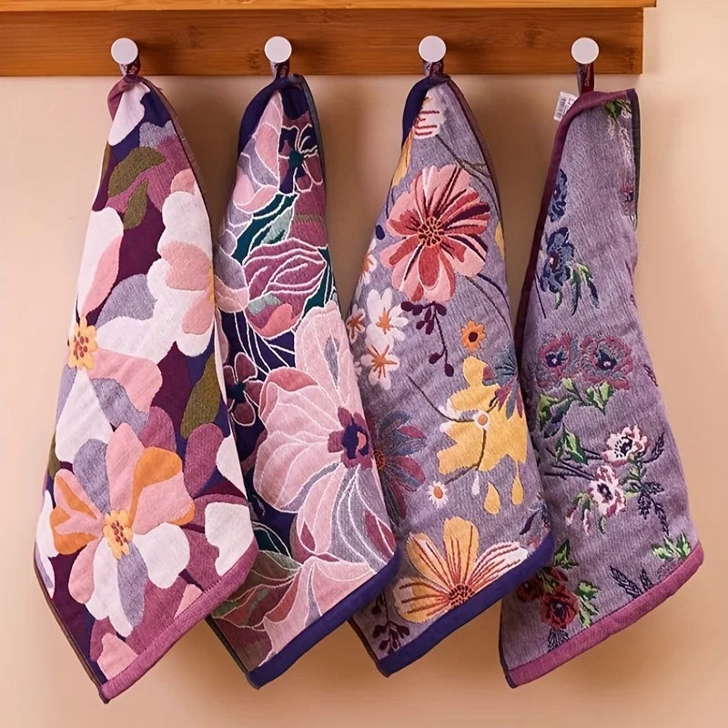 Boho Gesichts-Handtuch – Blumen Polyester-Mischung