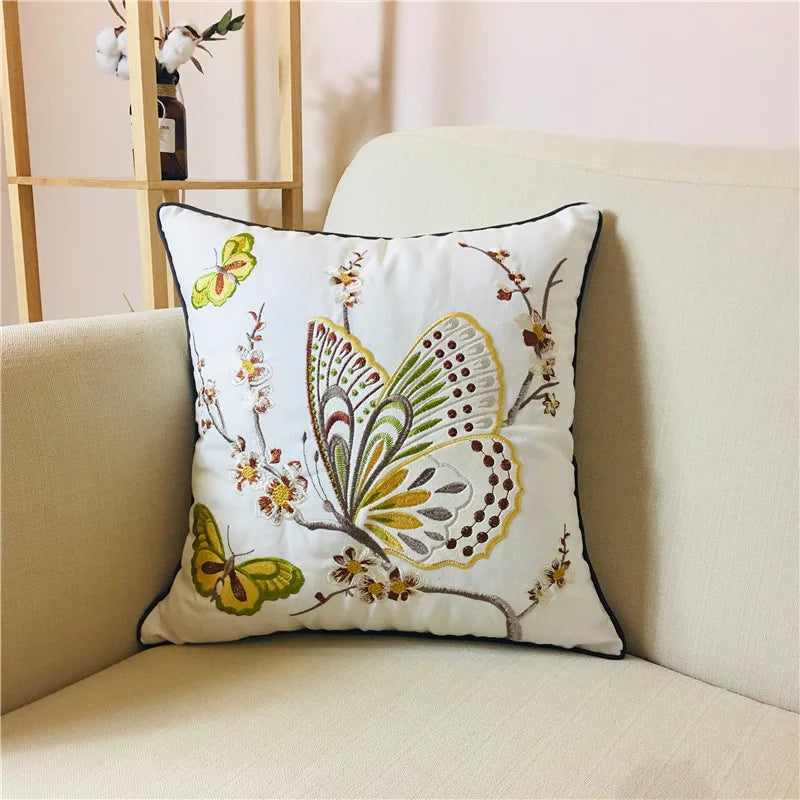 Boho Kissenbezug – Vintage Stickerei – 30x60cm