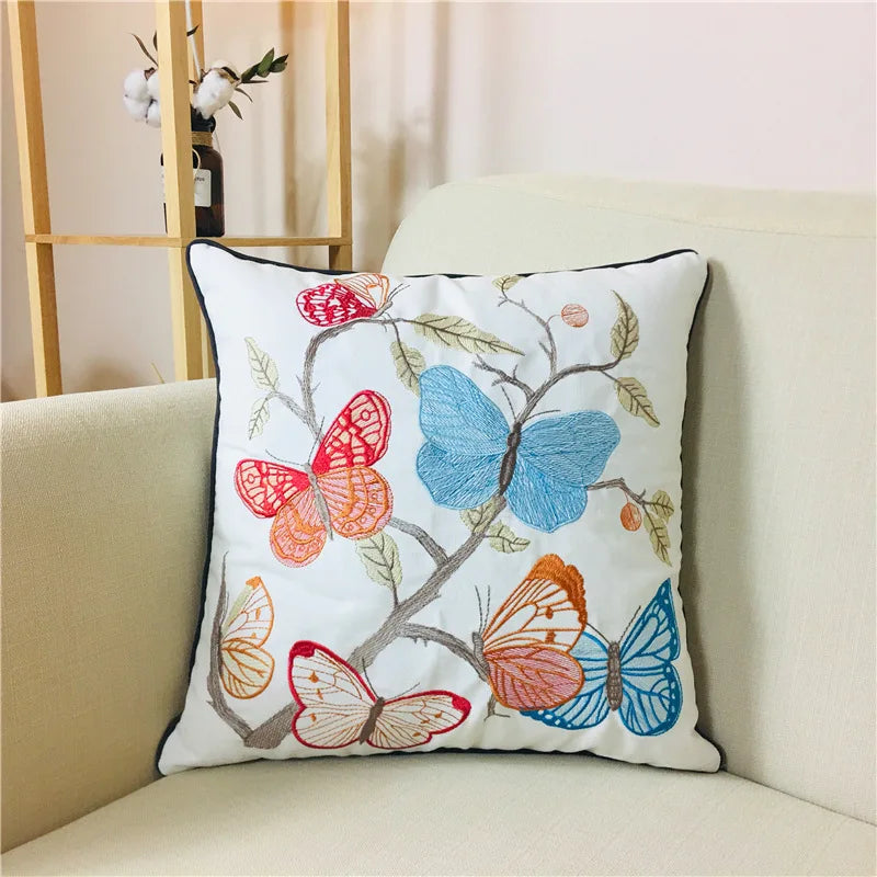 Boho Kissenbezug – Vintage Stickerei – 30x60cm