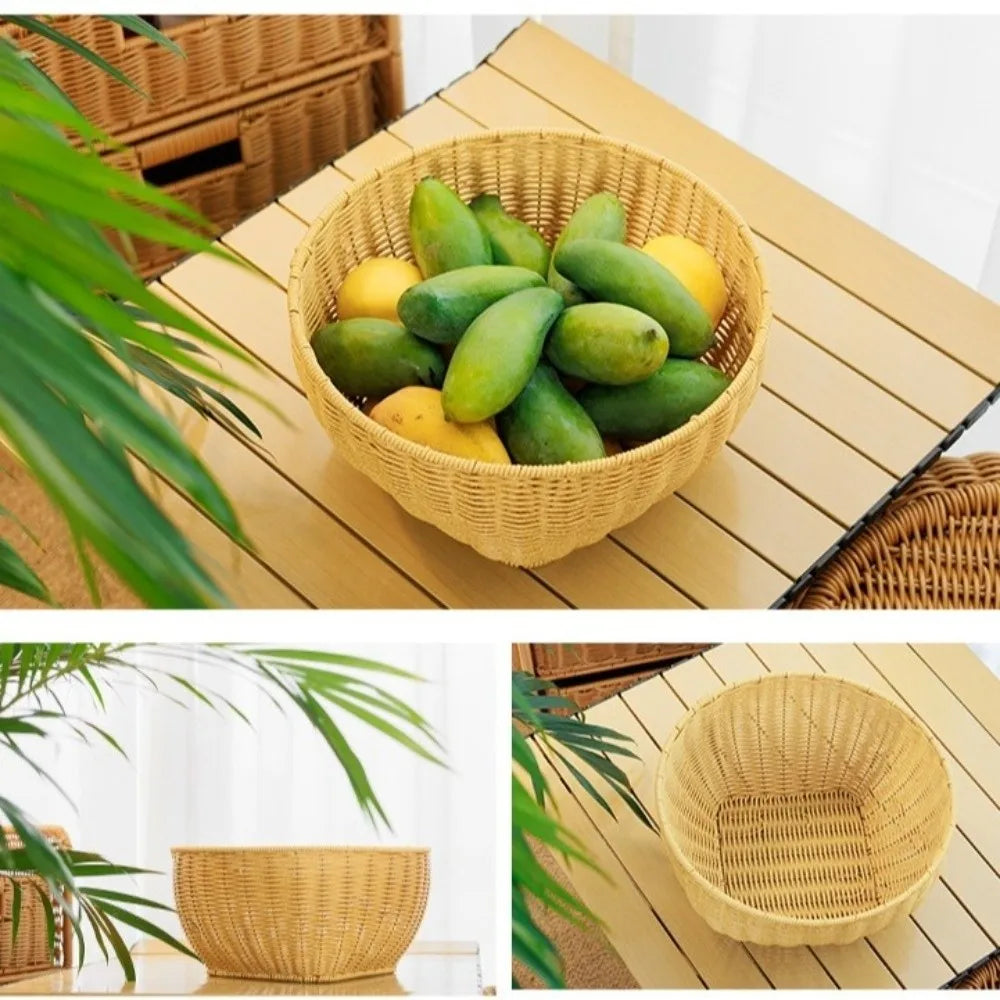 Boho Stil Rattan Tablett – Gewebte Struktur PP