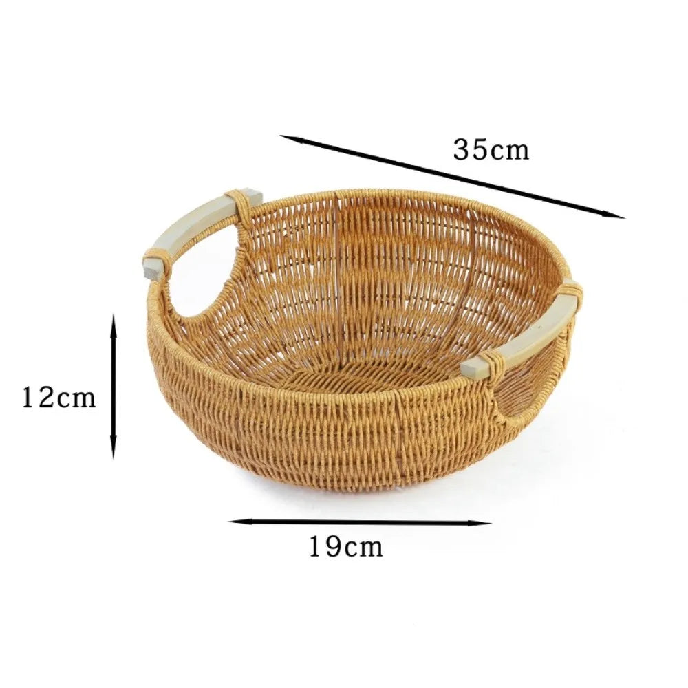 Boho Stil Rattan Tablett – Gewebte Struktur PP