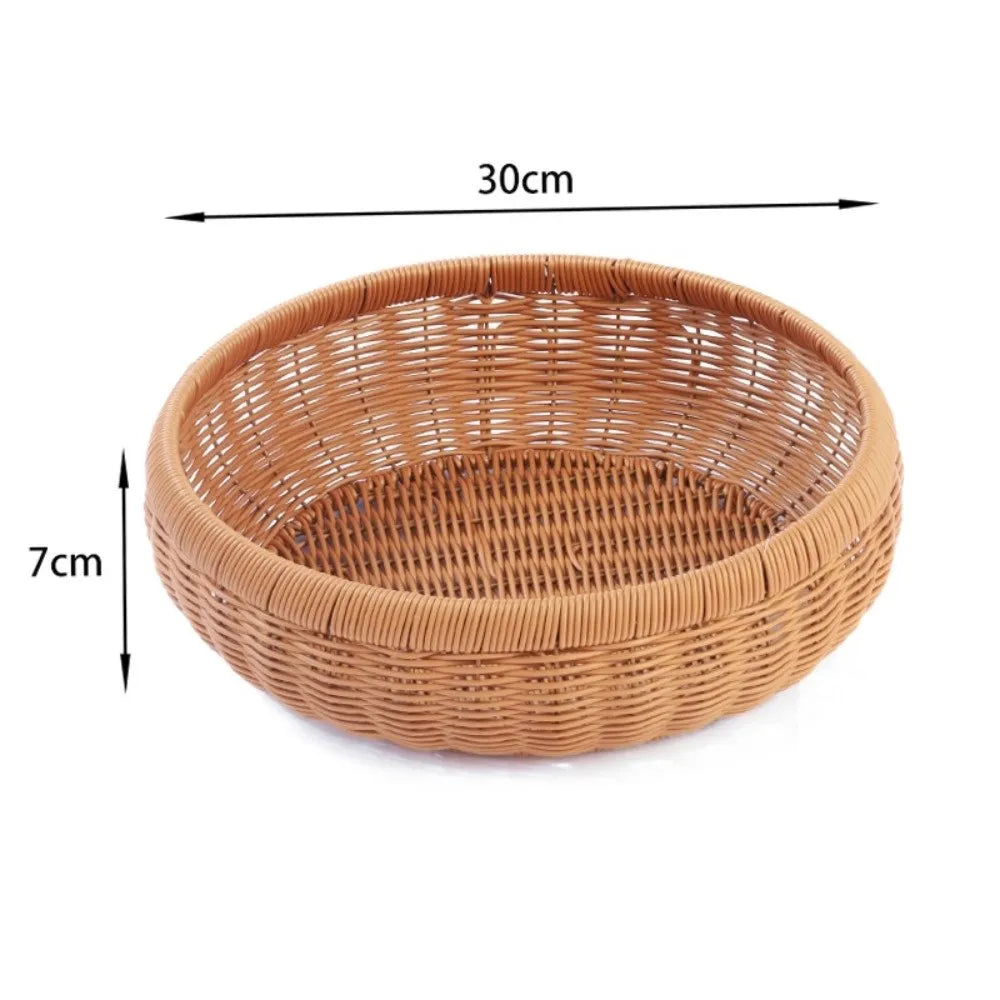 Boho Stil Rattan Tablett – Gewebte Struktur PP