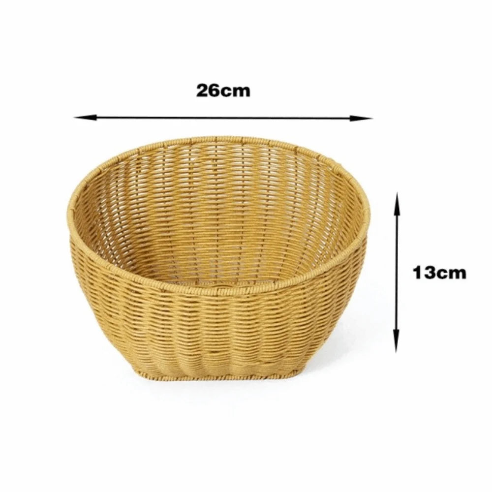 Boho Stil Rattan Tablett – Gewebte Struktur PP