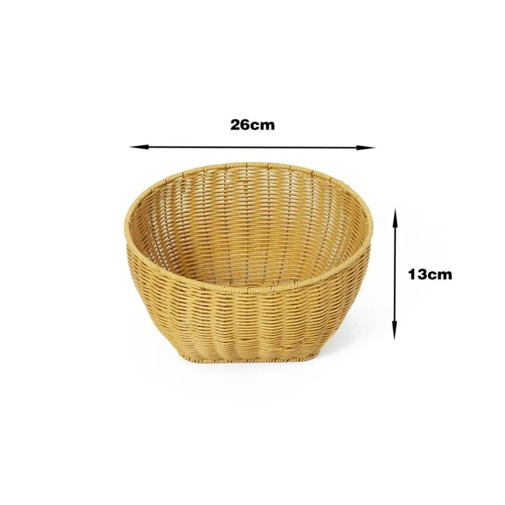 Boho Stil Rattan Tablett – Gewebte Struktur PP