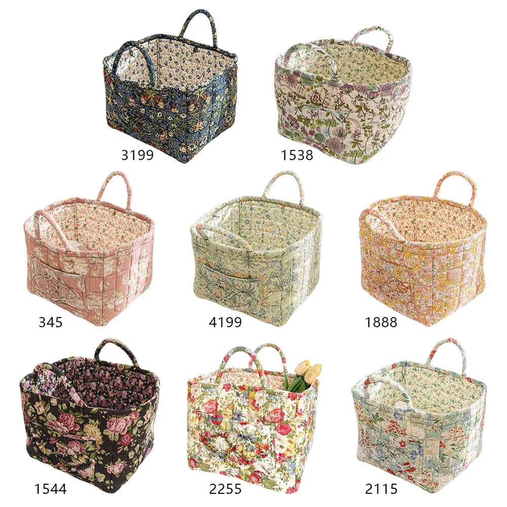 Boho Stoffaufbewahrungskorb – Gepolstertes Design