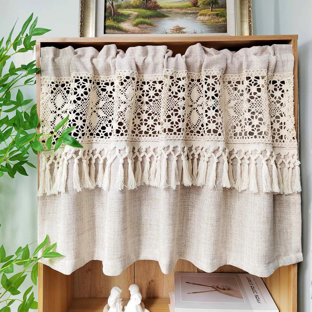 Boho Vorhang – Häkelspitze Quasten – Ideal für Küche
