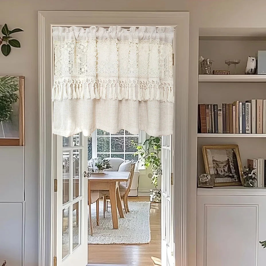 Boho Vorhang – Häkelspitze Quasten – Ideal für Küche