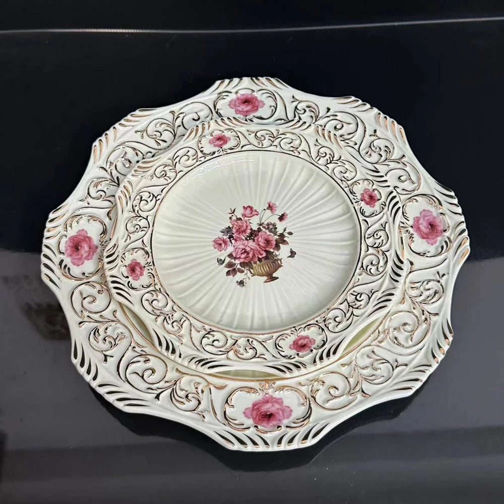 Bone China Kaffee-Set – Europäisch Handbemalt 1.0L