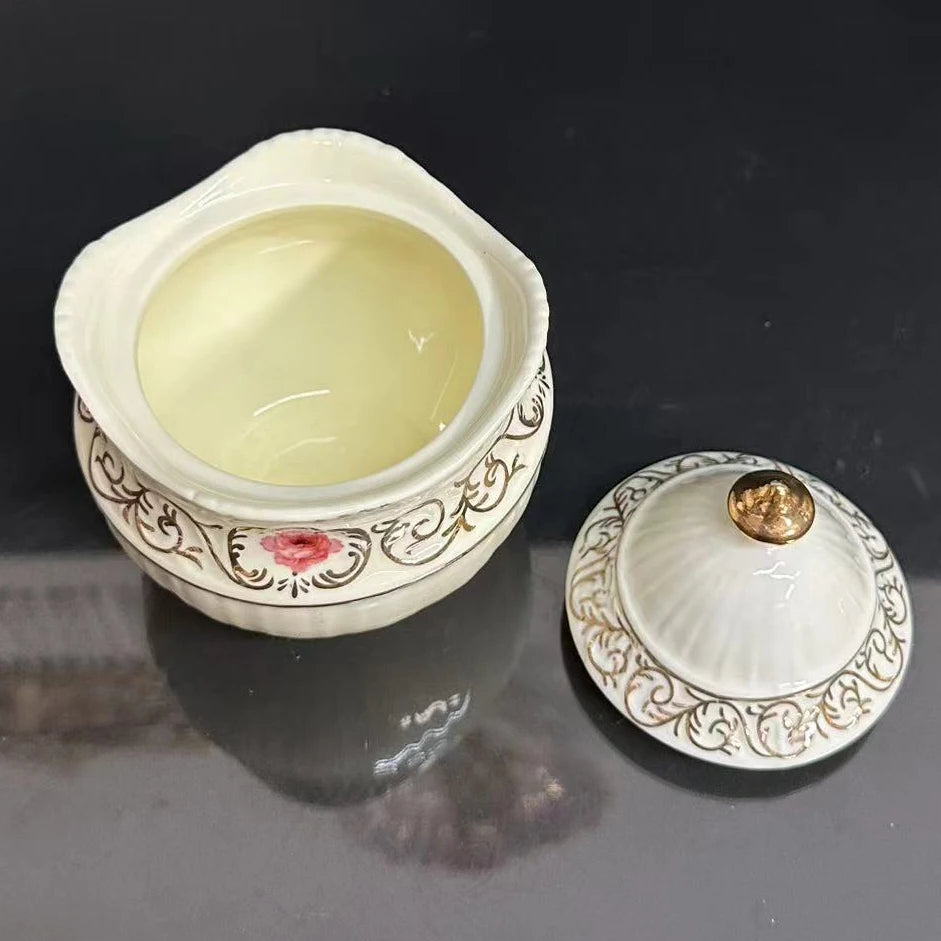 Bone China Kaffee-Set – Europäisch Handbemalt 1.0L