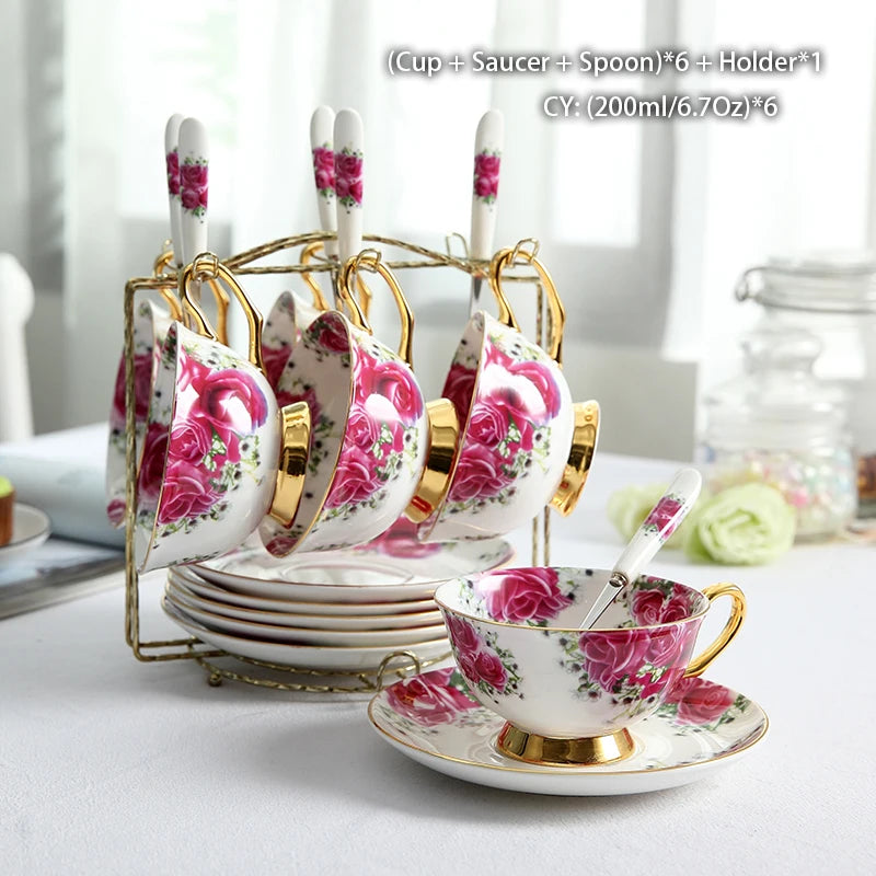 Bone China Kaffee Set – Vintage Eleganz – Multi-Grösse