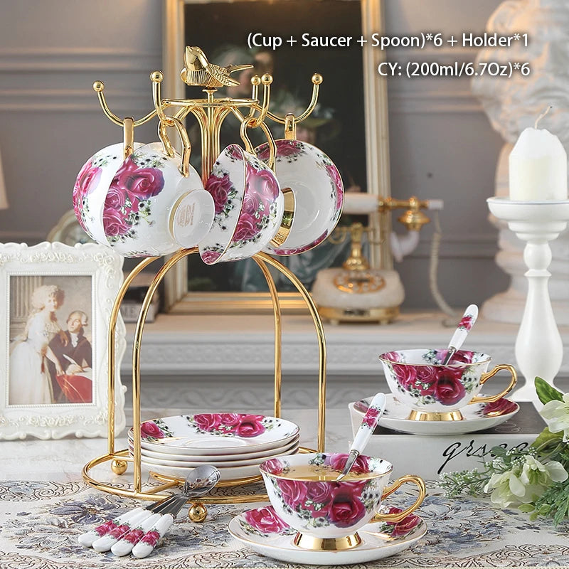 Bone China Kaffee Set – Vintage Eleganz – Multi-Grösse