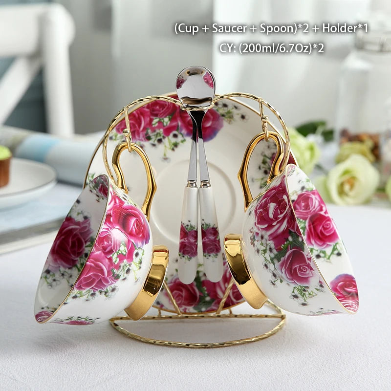 Bone China Kaffee Set – Vintage Eleganz – Multi-Grösse