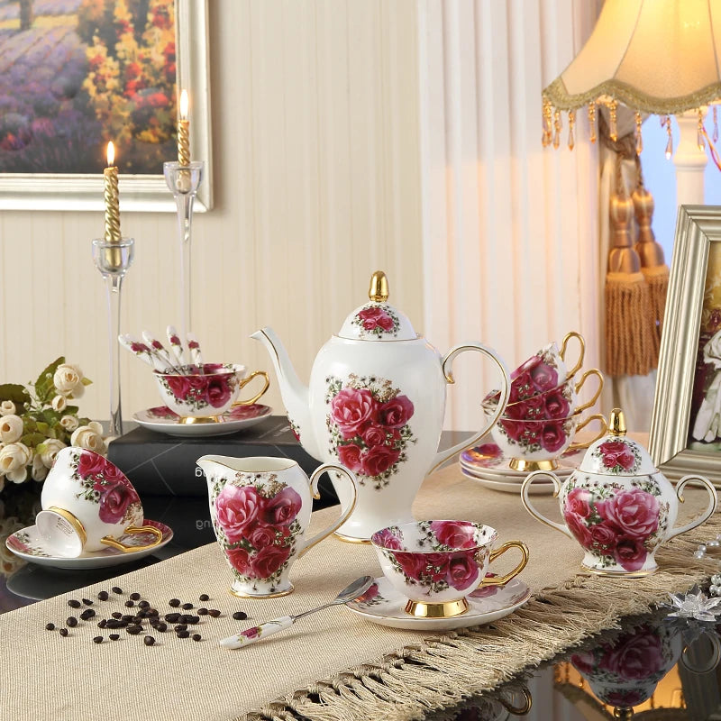 Bone China Kaffee Set – Vintage Eleganz – Multi-Grösse