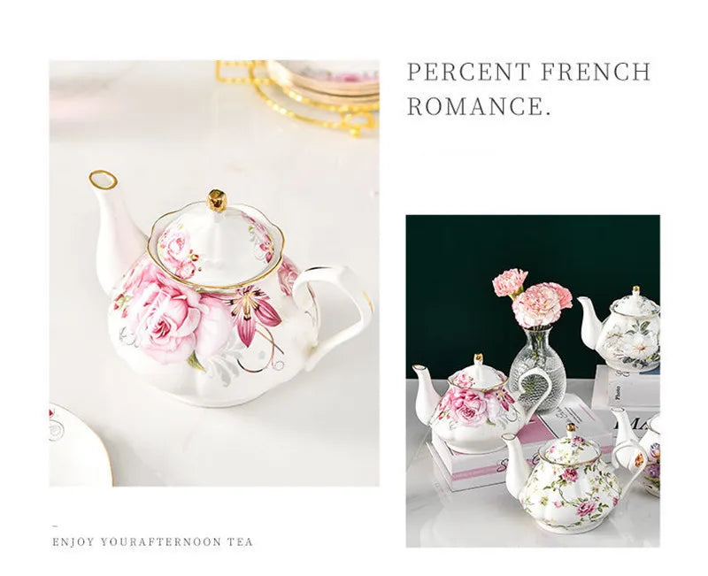 Bone China Teekanne – Elegantes Design – 400ML Volumen