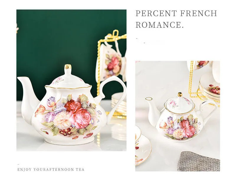 Bone China Teekanne – Elegantes Design – 400ML Volumen