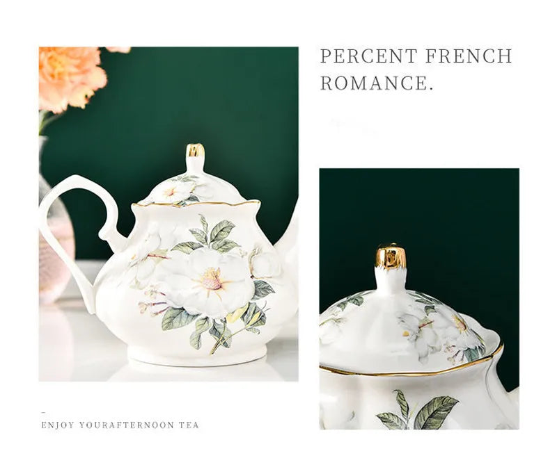 Bone China Teekanne – Elegantes Design – 400ML Volumen