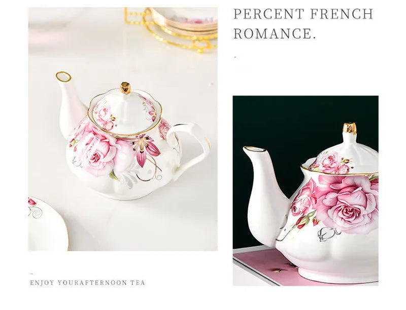 Bone China Teekanne – Elegantes Design – 400ML Volumen