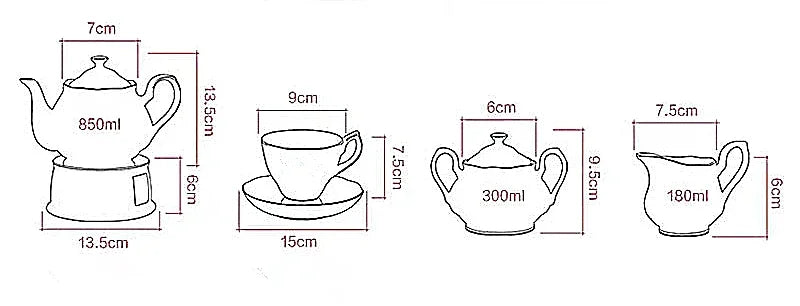 Bone China Teeset – Elegantes English Design Set