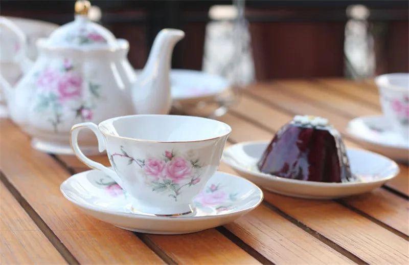 Britisches Teeset – Pink Camellia Keramik – 500ML Kanne