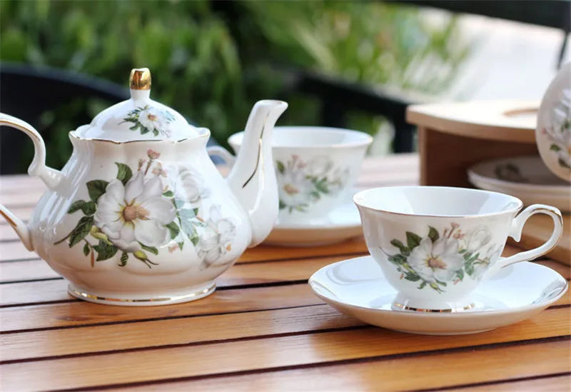 Britisches Teeset – Pink Camellia Keramik – 500ML Kanne