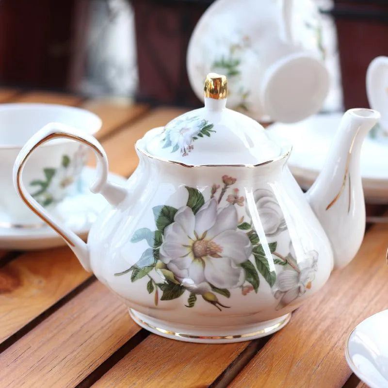 Britisches Teeset – Pink Camellia Keramik – 500ML Kanne