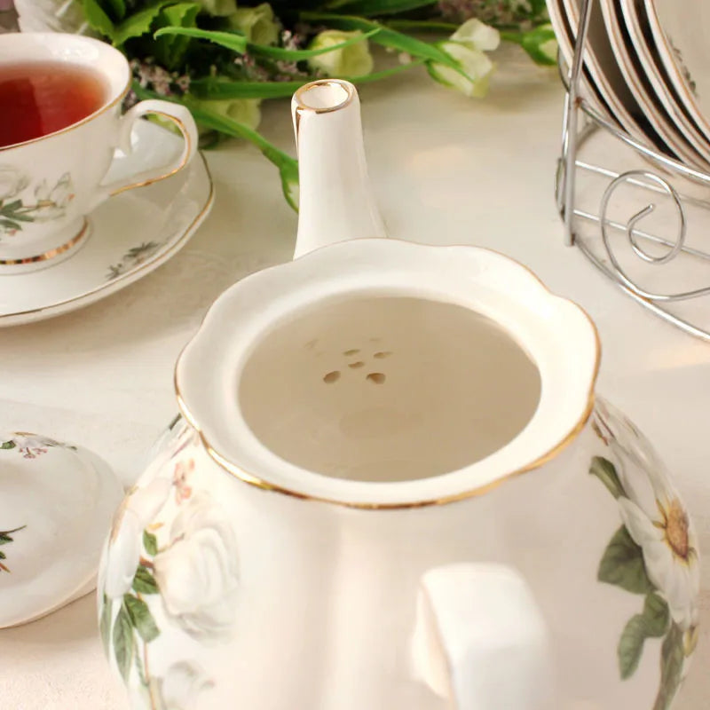 Britisches Teeset – Pink Camellia Keramik – 500ML Kanne