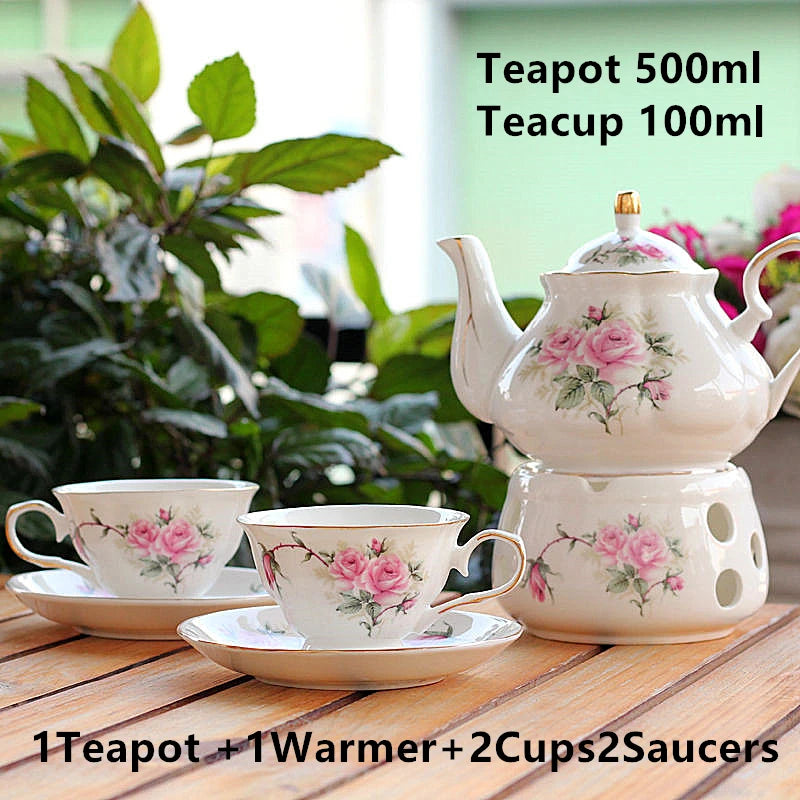 Britisches Teeset – Pink Camellia Keramik – 500ML Kanne