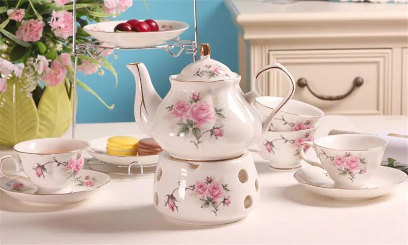 Britisches Teeset – Pink Camellia Keramik – 500ML Kanne