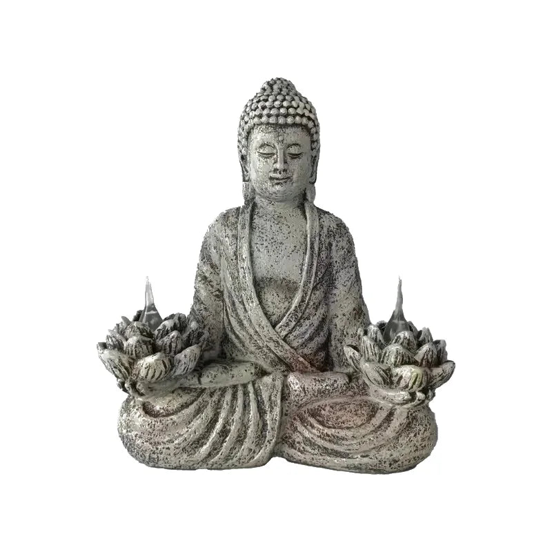Buddha Laterne – Lotus aus Harz – Für Garten & Haus