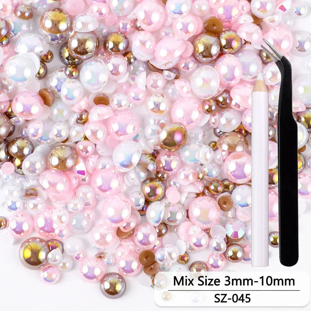 Bunte Harzperlen im süssen Stil für DIY-Schmuck mit gemischten Grössen