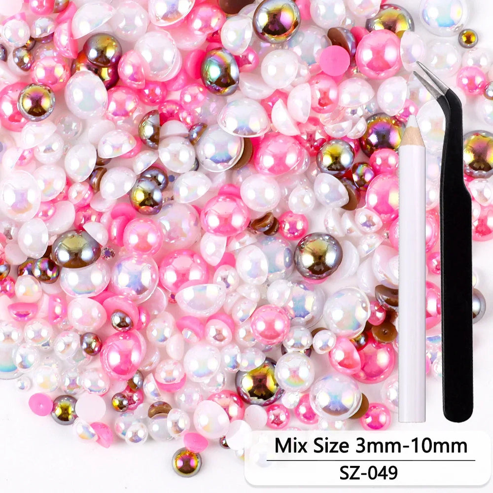 Bunte Harzperlen DIY-Zubehör im süssen Stil aus ABS und Harz