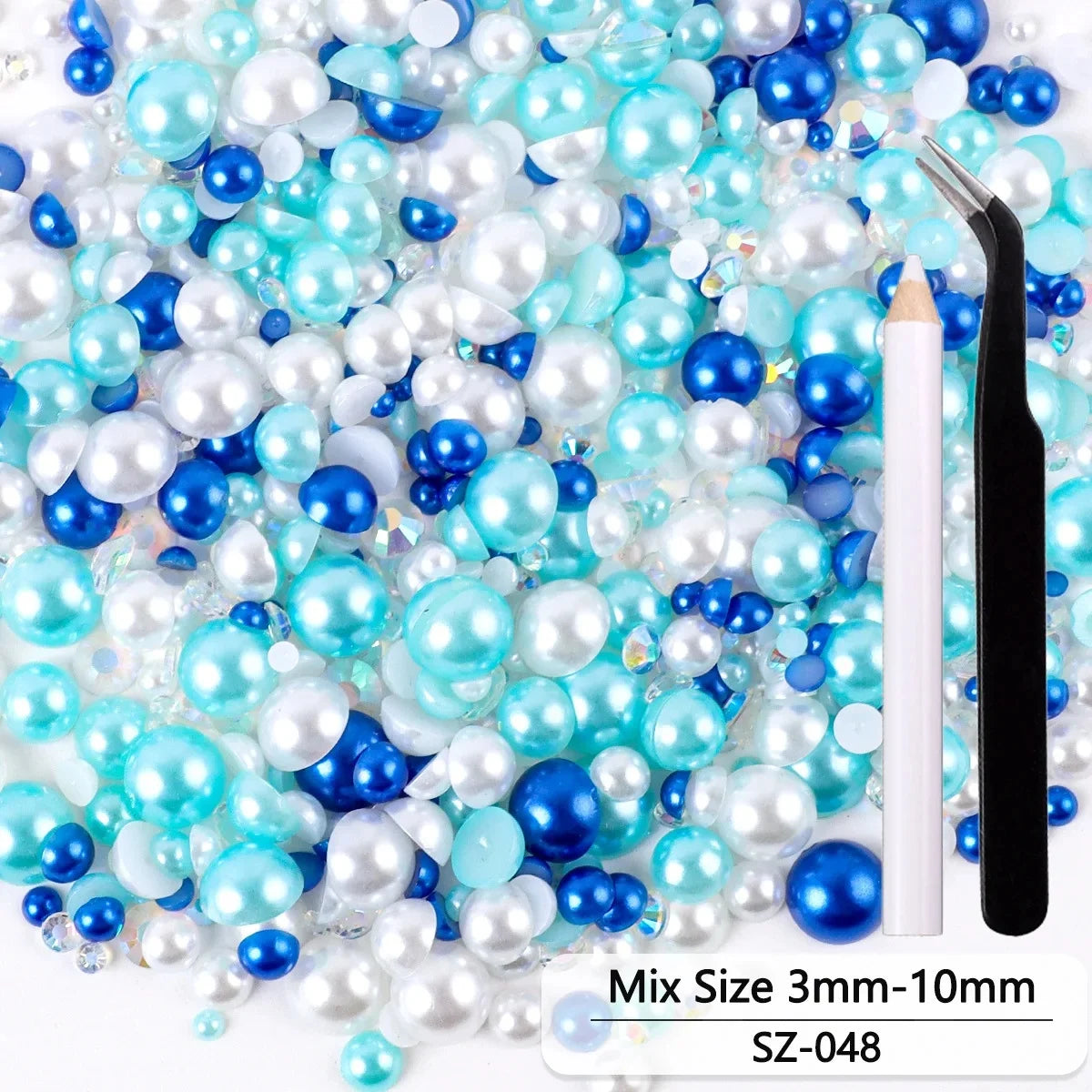 Bunte Harzperlen im süssen Stil aus ABS, Grösse 30g mit Werkzeugen