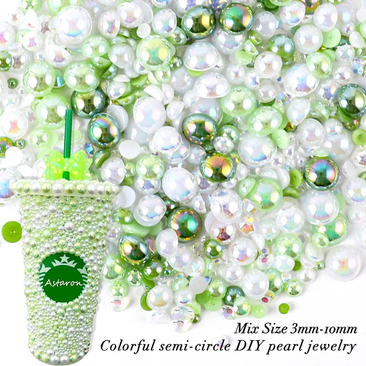 Bunte Harzperlen im süssen Stil, Grösse 30g mit Werkzeugen, Farbe SZ-54