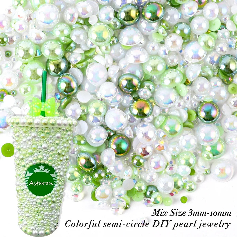 Bunte Harzperlen im süssen Stil, Grösse 30g mit Werkzeugen, Farbe SZ-54