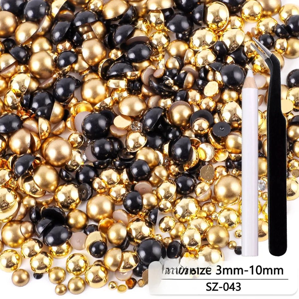 Bunte Harzperlen im süssen Stil, vielseitig einsetzbar, in Farbe SZ-54, Grösse 100g mit Werkzeugen