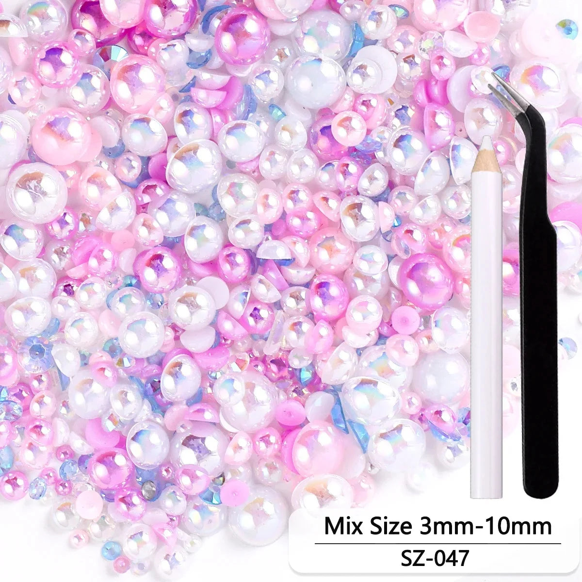 Bunte DIY Harzperlen aus ABS, Farbe: SZ-54, Grösse: 30g mit Werkzeugen, im süssen Stil