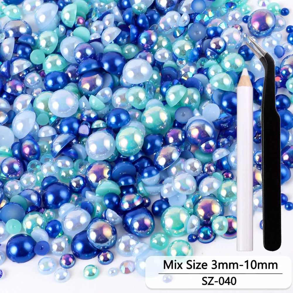 Bunte Harzperlen im süssen Stil, leicht und langlebig in SZ-54, Grösse 30g mit Werkzeugen