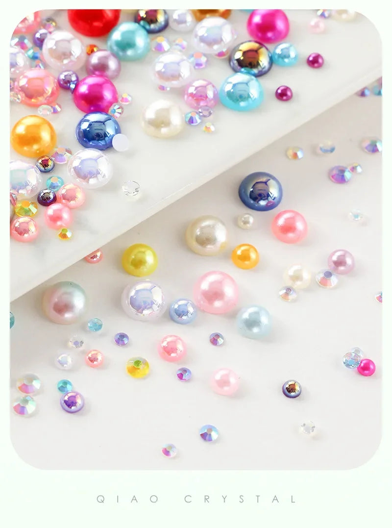 Bunte Perlharze – Elegantes Halb-Rund Design