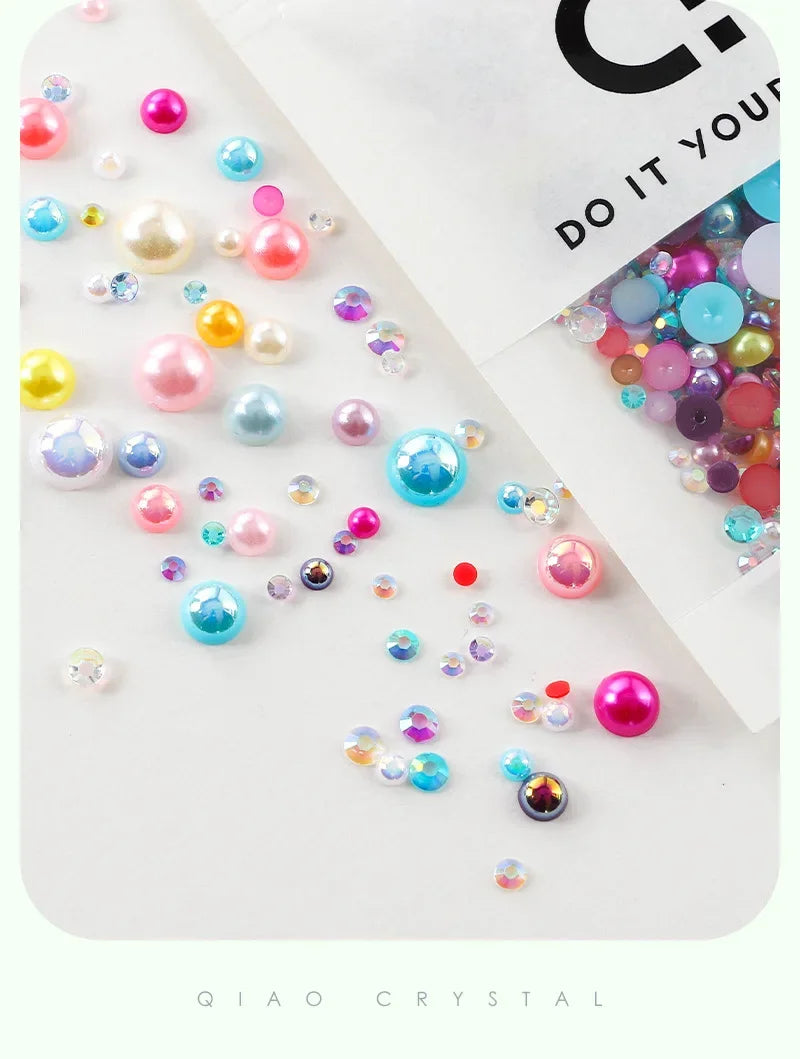 Bunte Perlharze – Elegantes Halb-Rund Design