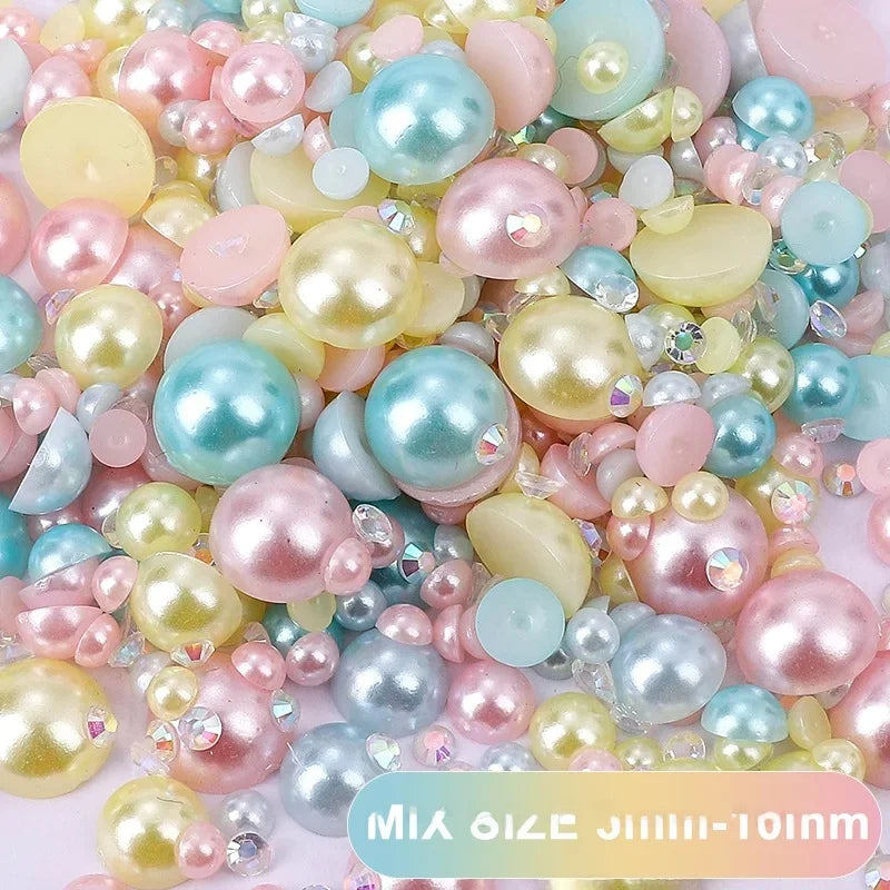 Bunte Perlharze – Elegantes Halb-Rund Design